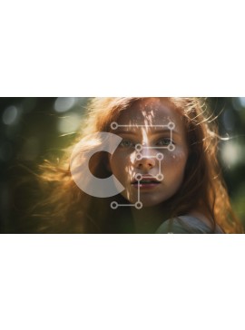 Intra Συλλεκτικό Ξύλινο Παζλ Plywood  4mm - Εκπληκτικό πορτρέτο μιας νεαρής γυναίκας με κόκκινα μαλλιά Σε Ξύλινο Κουτί - Διαστάσεις Puzzle: 10x10 cm – 25 κομμάτια