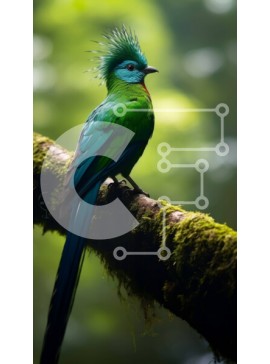 Σετ των 2 Intra Συλλεκτικό Ξύλινο Παζλ Plywood  4mm - Όμορφη εικόνα ενός πολύχρωμου πουλιού στο δάσος Σε Ξύλινο Κουτί - Διαστάσεις: 10x10 cm – 25 κομμάτια