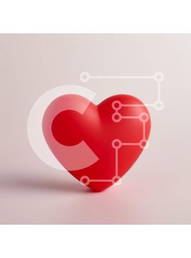 Intra Συλλεκτικό Ξύλινο Παζλ Plywood  4mm - Κόκκινο αντικείμενο σε σχήμα καρδιάς σε υπόλευκο φόντο Σε Ξύλινο Κουτί - Διαστάσεις Puzzle: 10x10 cm – 25 κομμάτια