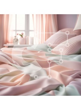 Intra Συλλεκτικό Ξύλινο Παζλ Plywood  4mm - Άνετο ροζ και λευκό υπνοδωμάτιο με λουλουδάτο κάλυμμα Σε Ξύλινο Κουτί - Διαστάσεις Puzzle: 10x10 cm – 25 κομμάτια