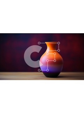 Intra Συλλεκτικό Ξύλινο Παζλ Plywood  4mm - Πολύχρωμο βάζο σε ξύλινο τραπέζι Σε Ξύλινο Κουτί - Διαστάσεις Puzzle: 10x10 cm – 25 κομμάτια