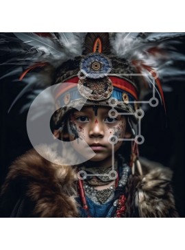 Intra Συλλεκτικό Ξύλινο Παζλ Plywood  4mm - Όμορφη εικόνα ενός νεαρού αγοριού με παραδοσιακή ενδυμασία Σε Ξύλινο Κουτί - Διαστάσεις Puzzle: 10x10 cm – 25 κομμάτια