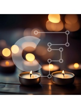 Intra Συλλεκτικό Ξύλινο Παζλ Plywood  4mm - Όμορφη εικόνα αναμμένων κεριών σε ένα ζεστό περιβάλλον Σε Ξύλινο Κουτί - Διαστάσεις Puzzle: 10x10 cm – 25 κομμάτια