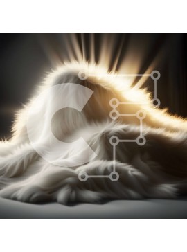 Intra Συλλεκτικό Ξύλινο Παζλ Plywood  4mm - Άνετη λευκή γούνινη κουβέρτα σε δωμάτιο με χαμηλό φωτισμό Σε Ξύλινο Κουτί - Διαστάσεις Puzzle: 10x10 cm – 25 κομμάτια