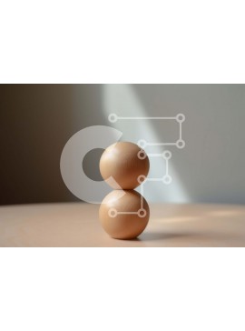 Σετ των 2 Intra Συλλεκτικό Ξύλινο Παζλ Plywood  4mm - Δημιουργικά ξύλινα αυγά στοιβαγμένα σε ένα ρουστίκ τραπέζι Σε Ξύλινο Κουτί - Διαστάσεις: 10x10 cm – 25 κομμάτια