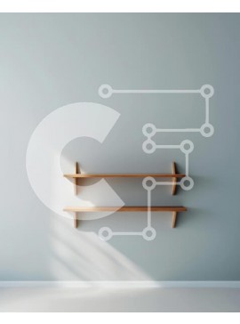 Intra Συλλεκτικό Ξύλινο Παζλ Plywood  4mm - Μινιμαλιστικό εσωτερικό: Λευκός λευκός τοίχος με ξύλινο ράφι Σε Ξύλινο Κουτί - Διαστάσεις Puzzle: 10x10 cm – 25 κομμάτια