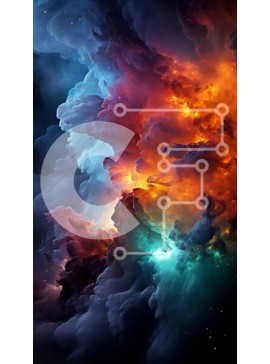 Σετ των 2 Intra Συλλεκτικό Ξύλινο Παζλ Plywood  4mm - Εκπληκτικός ουρανός ηλιοβασιλέματος με ζωηρά χρωματιστά σύννεφα Σε Ξύλινο Κουτί - Διαστάσεις: 10x10 cm – 25 κομμάτια