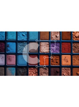 Σετ των 2 Intra Συλλεκτικό Ξύλινο Παζλ Plywood  4mm - Ζωντανή και υψηλής ποιότητας παλέτα σκιών ματιών σε κοντινή εικόνα Σε Ξύλινο Κουτί - Διαστάσεις: 10x10 cm – 25 κομμάτια