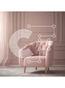 Intra Συλλεκτικό Ξύλινο Παζλ Plywood  4mm - Ροζ καρέκλα σε ένα άδειο δωμάτιο Σε Ξύλινο Κουτί - Διαστάσεις Puzzle: 10x10 cm – 25 κομμάτια