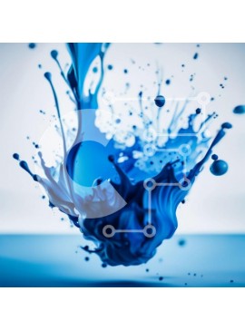 Intra Συλλεκτικό Ξύλινο Παζλ Plywood  4mm - Δυναμική εικόνα του μπλε υγρού που εκτοξεύεται Σε Ξύλινο Κουτί - Διαστάσεις Puzzle: 10x10 cm – 25 κομμάτια