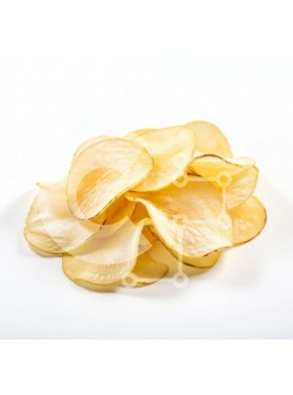 Σετ των 2 Intra Συλλεκτικό Ξύλινο Παζλ Plywood  4mm - Σωρός από πατατάκια σε άσπρο φόντο Σε Ξύλινο Κουτί - Διαστάσεις: 10x10 cm – 25 κομμάτια