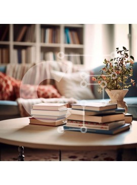 Intra Συλλεκτικό Ξύλινο Παζλ Plywood  4mm - Άνετο σαλόνι με καναπέ και ράφια Σε Ξύλινο Κουτί - Διαστάσεις Puzzle: 10x10 cm – 25 κομμάτια