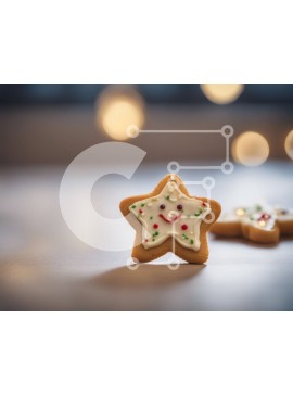 Σετ των 2 Intra Συλλεκτικό Ξύλινο Παζλ Plywood  4mm - Μπισκότα Smiley Face σε σχήμα αστεριού Σε Ξύλινο Κουτί - Διαστάσεις: 10x10 cm – 25 κομμάτια