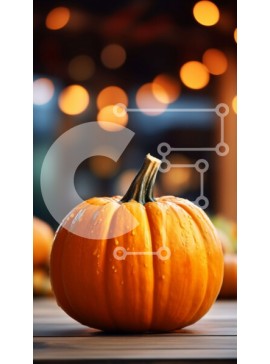 Intra Συλλεκτικό Ξύλινο Παζλ Plywood  4mm - Κολοκύθα σε ξύλινο τραπέζι με έντονα φώτα Σε Ξύλινο Κουτί - Διαστάσεις Puzzle: 10x10 cm – 25 κομμάτια