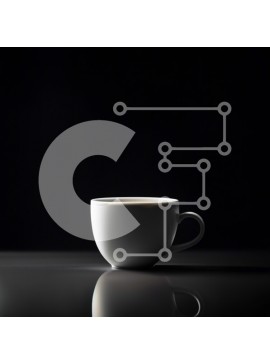 Σετ των 2 Intra Συλλεκτικό Ξύλινο Παζλ Plywood  4mm - Κομψό λευκό φλιτζάνι καφέ με αντανάκλαση Σε Ξύλινο Κουτί - Διαστάσεις: 10x10 cm – 25 κομμάτια