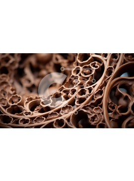 Σετ των 2 Intra Συλλεκτικό Ξύλινο Παζλ Plywood  4mm - Όμορφη κοντινή εικόνα περίπλοκου γλυπτού από σοκολάτα Σε Ξύλινο Κουτί - Διαστάσεις: 10x10 cm – 25 κομμάτια