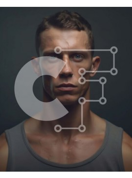 Intra Συλλεκτικό Ξύλινο Παζλ Plywood  4mm - Σοβαρό άτομο χωρίς πουκάμισο που κοιτάζει την κάμερα Σε Ξύλινο Κουτί - Διαστάσεις Puzzle: 10x10 cm – 25 κομμάτια