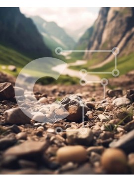 Intra Συλλεκτικό Ξύλινο Παζλ Plywood  4mm - Όμορφη εικόνα μιας ορεινής κοιλάδας με ένα ποτάμι Σε Ξύλινο Κουτί - Διαστάσεις: 10x10 cm – 25 κομμάτια