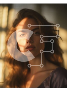 Intra Συλλεκτικό Ξύλινο Παζλ Plywood  4mm - Όμορφη εικόνα μιας γυναίκας που κοιτάζει έξω από ένα παράθυρο με ηλιόλουστα μαλλιά Σε Ξύλινο Κουτί - Διαστάσεις Puzzle: 10x10 cm – 25 κομμάτια