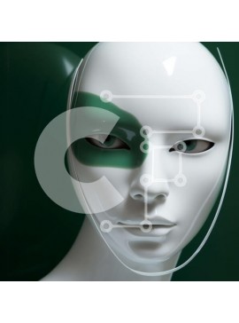 Σετ των 2 Intra Συλλεκτικό Ξύλινο Παζλ Plywood  4mm - Ασπροπρόσωπο μανεκέν με πράσινα μάτια Σε Ξύλινο Κουτί - Διαστάσεις: 10x10 cm – 25 κομμάτια