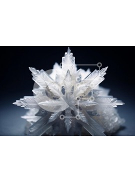 Intra Συλλεκτικό Ξύλινο Παζλ Plywood  4mm - Όμορφη εικόνα μιας μικρής και λεπτής νιφάδας χιονιού με εξαγωνικό σχέδιο Σε Ξύλινο Κουτί - Διαστάσεις: 10x10 cm – 25 κομμάτια