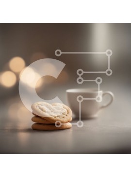 Σετ των 2 Intra Συλλεκτικό Ξύλινο Παζλ Plywood  4mm - Στοίβα μπισκότα σε σχήμα καρδιάς με φλιτζάνια καφέ Σε Ξύλινο Κουτί - Διαστάσεις: 10x10 cm – 25 κομμάτια