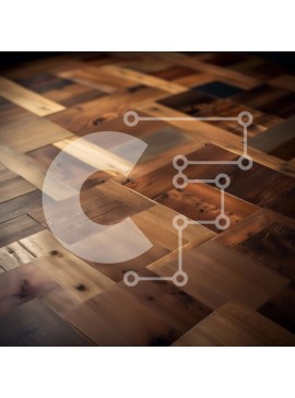 Intra Συλλεκτικό Ξύλινο Παζλ Plywood  4mm - Όμορφη εικόνα από κοντά του ξύλινου δαπέδου με μοτίβο ψαροκόκαλου Σε Ξύλινο Κουτί - Διαστάσεις Puzzle: 10x10 cm – 25 κομμάτια