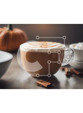 Σετ των 2 Intra Συλλεκτικό Ξύλινο Παζλ Plywood  4mm - Καπουτσίνο με κανέλα και εορταστικά στολίδια Σε Ξύλινο Κουτί - Διαστάσεις: 10x10 cm – 25 κομμάτια