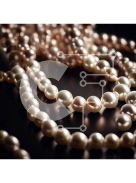 Σετ των 2 Intra Συλλεκτικό Ξύλινο Παζλ Plywood  4mm - Κομψή κινηματογράφηση σε πρώτο πλάνο με μαργαριτάρια σε μαύρο φόντο Σε Ξύλινο Κουτί - Διαστάσεις: 10x10 cm – 25 κομμάτια