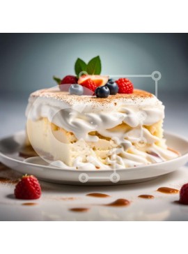 Σετ των 2 Intra Συλλεκτικό Ξύλινο Παζλ Plywood  4mm - Λαχταριστό Cheesecake με σαντιγί και φράουλες Σε Ξύλινο Κουτί - Διαστάσεις: 10x10 cm – 25 κομμάτια