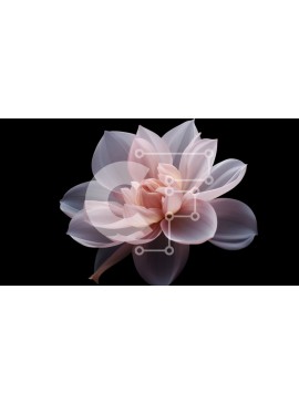 Intra Συλλεκτικό Ξύλινο Παζλ Plywood  4mm - Ροζ λουλούδι που ανθίζει σε μαύρο φόντο Σε Ξύλινο Κουτί - Διαστάσεις: 10x10 cm – 25 κομμάτια