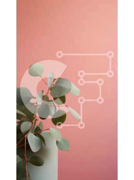 Σετ των 2 Intra Συλλεκτικό Ξύλινο Παζλ Plywood  4mm - Όμορφη εικόνα ενός πράσινου φυλλώδους φυτού σε γλάστρα σε λευκό τραπέζι Σε Ξύλινο Κουτί - Διαστάσεις: 10x10 cm – 25 κομμάτια