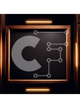 Intra Συλλεκτικό Ξύλινο Παζλ Plywood  4mm - Ρουστίκ ξύλινο πλαίσιο με άδειο μαυροπίνακα Σε Ξύλινο Κουτί - Διαστάσεις Puzzle: 10x10 cm – 25 κομμάτια