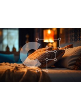 Intra Συλλεκτικό Ξύλινο Παζλ Plywood  4mm - Άνετο υπνοδωμάτιο με χαμηλό φωτισμό και άνετο κρεβάτι Σε Ξύλινο Κουτί - Διαστάσεις Puzzle: 10x10 cm – 25 κομμάτια