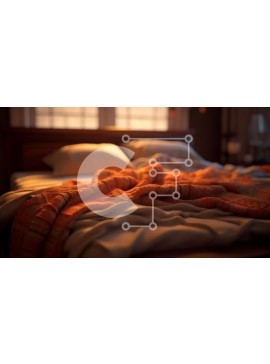 Intra Συλλεκτικό Ξύλινο Παζλ Plywood  4mm - Χαλαρωτική εικόνα ενός κρεβατιού με ένα παράθυρο στο φόντο Σε Ξύλινο Κουτί - Διαστάσεις Puzzle: 10x10 cm – 25 κομμάτια