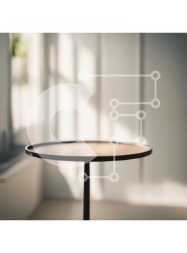 Intra Συλλεκτικό Ξύλινο Παζλ Plywood  4mm - Άδειο ξύλινο τραπέζι σε καλά φωτισμένο δωμάτιο Σε Ξύλινο Κουτί - Διαστάσεις Puzzle: 10x10 cm – 25 κομμάτια