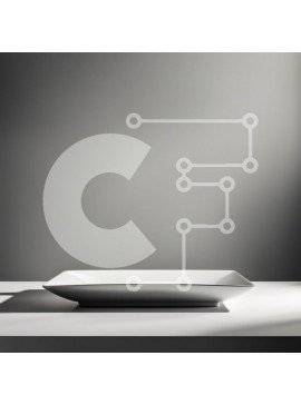 Intra Συλλεκτικό Ξύλινο Παζλ Plywood  4mm - Μινιμαλιστική εικόνα ενός άδειου πιάτου με θέα στον ορίζοντα της πόλης Σε Ξύλινο Κουτί - Διαστάσεις Puzzle: 10x10 cm – 25 κομμάτια