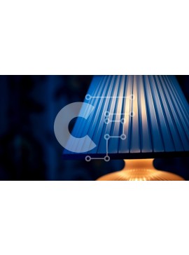 Intra Συλλεκτικό Ξύλινο Παζλ Plywood  4mm - Επιτραπέζιο Φωτιστικό με Μπλε Σκιά Σε Ξύλινο Κουτί - Διαστάσεις Puzzle: 10x10 cm – 25 κομμάτια