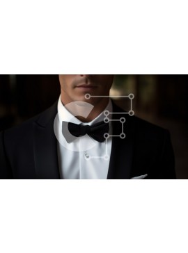 Intra Συλλεκτικό Ξύλινο Παζλ Plywood  4mm - Άνδρας με μαύρο σμόκιν με σοβαρή έκφραση Σε Ξύλινο Κουτί - Διαστάσεις Puzzle: 10x10 cm – 25 κομμάτια