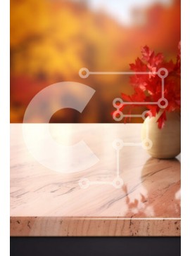 Σετ των 2 Intra Συλλεκτικό Ξύλινο Παζλ Plywood  4mm - Βάζο με κόκκινα φύλλα σε ξύλινο τραπέζι Σε Ξύλινο Κουτί - Διαστάσεις: 10x10 cm – 25 κομμάτια