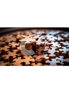 Intra Συλλεκτικό Ξύλινο Παζλ Plywood  4mm - Ξύλινα κομμάτια παζλ που τακτοποιούνται σε κύκλο Σε Ξύλινο Κουτί - Διαστάσεις Puzzle: 10x10 cm – 25 κομμάτια