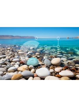 Intra Συλλεκτικό Ξύλινο Παζλ Plywood  4mm - Όμορφη εικόνα μιας βραχώδης παραλίας με τιρκουάζ νερά και μεγαλοπρεπή βουνά Σε Ξύλινο Κουτί - Διαστάσεις: 10x10 cm – 25 κομμάτια