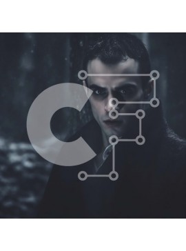 Intra Συλλεκτικό Ξύλινο Παζλ Plywood  4mm - Απαίσιος άντρας με λαμπερά κόκκινα μάτια στο σκοτεινό δάσος Σε Ξύλινο Κουτί - Διαστάσεις Puzzle: 10x10 cm – 25 κομμάτια