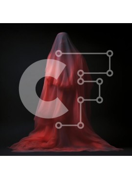 Intra Συλλεκτικό Ξύλινο Παζλ Plywood  4mm - Μυστηριώδης γυναίκα με κόκκινο πέπλο Σε Ξύλινο Κουτί - Διαστάσεις Puzzle: 10x10 cm – 25 κομμάτια