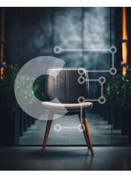 Intra Συλλεκτικό Ξύλινο Παζλ Plywood  4mm - Μαύρη δερμάτινη καρέκλα σε δωμάτιο με χαμηλό φωτισμό Σε Ξύλινο Κουτί - Διαστάσεις Puzzle: 10x10 cm – 25 κομμάτια