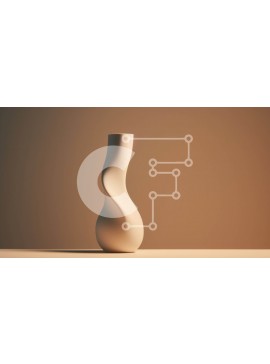 Intra Συλλεκτικό Ξύλινο Παζλ Plywood  4mm - Λευκό βάζο στο τραπέζι Σε Ξύλινο Κουτί - Διαστάσεις Puzzle: 10x10 cm – 25 κομμάτια