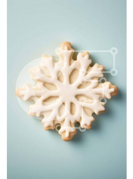 Σετ των 2 Intra Συλλεκτικό Ξύλινο Παζλ Plywood  4mm - Μπισκότο σε σχήμα νιφάδας χιονιού για εορταστική διακόσμηση Σε Ξύλινο Κουτί - Διαστάσεις: 10x10 cm – 25 κομμάτια