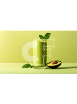 Σετ των 2 Intra Συλλεκτικό Ξύλινο Παζλ Plywood  4mm - Πράσινο Smoothie με αβοκάντο Σε Ξύλινο Κουτί - Διαστάσεις: 10x10 cm – 25 κομμάτια