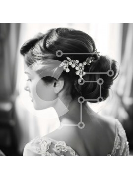 Intra Συλλεκτικό Ξύλινο Παζλ Plywood  4mm - Εκπληκτική νύφη με νυφικό με μπουκέτο λουλούδια Σε Ξύλινο Κουτί - Διαστάσεις Puzzle: 10x10 cm – 25 κομμάτια