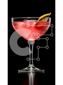 Intra Συλλεκτικό Ξύλινο Παζλ Plywood  4mm - Δροσιστικό ροζ κοκτέιλ με λεμόνι σε ένα καθαρό ποτήρι Σε Ξύλινο Κουτί - Διαστάσεις: 10x10 cm – 25 κομμάτια